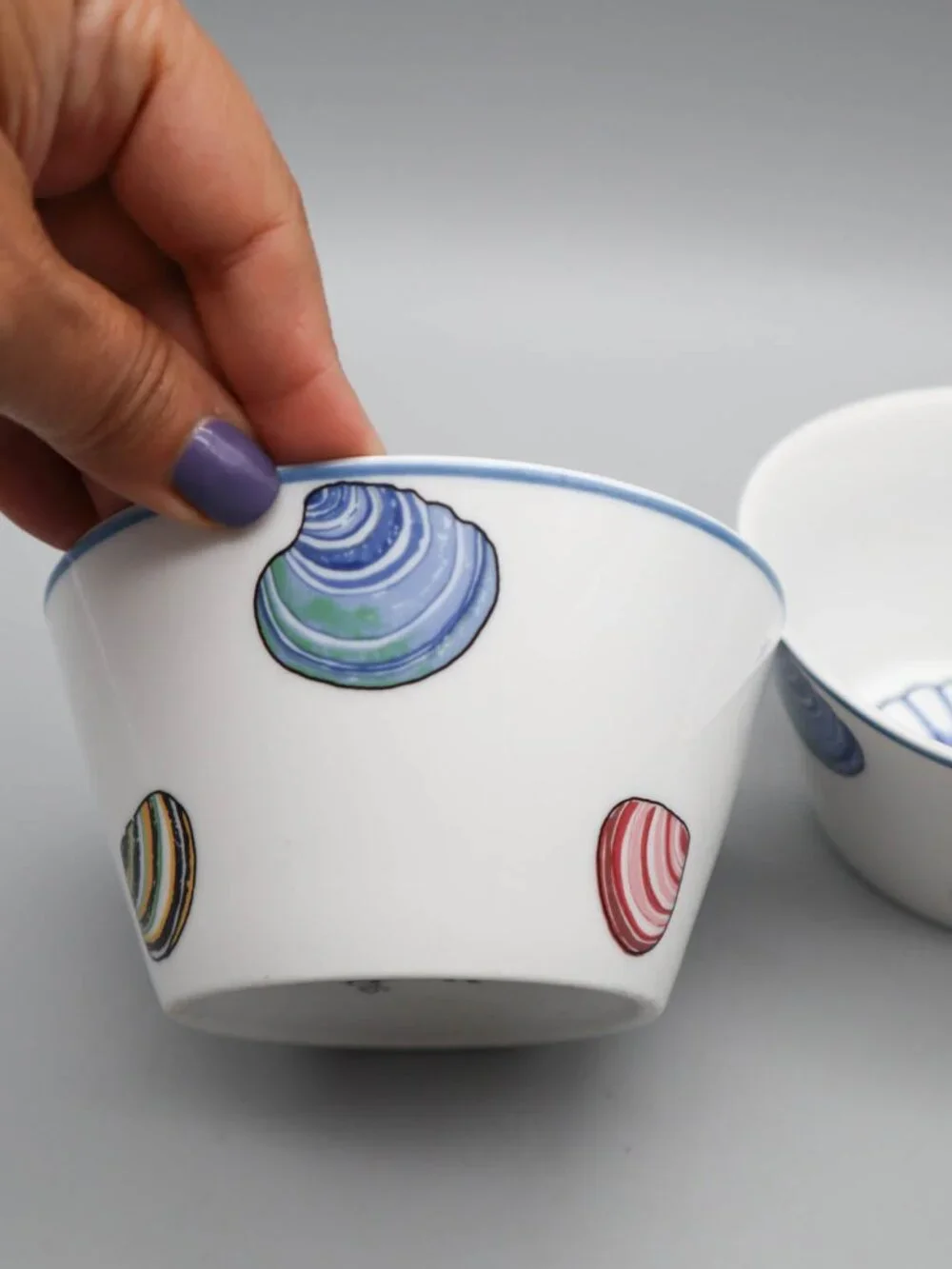 2 Studio Nova Beach Parade Porcelain Fruit Dessert Bowls 5 1/8